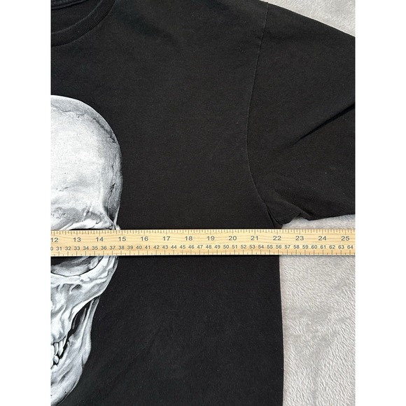 DOMREBEL Men's XL Black Graphic Skull Floral T-Shirt Streetwear Skate Tee - Picture 5 of 6